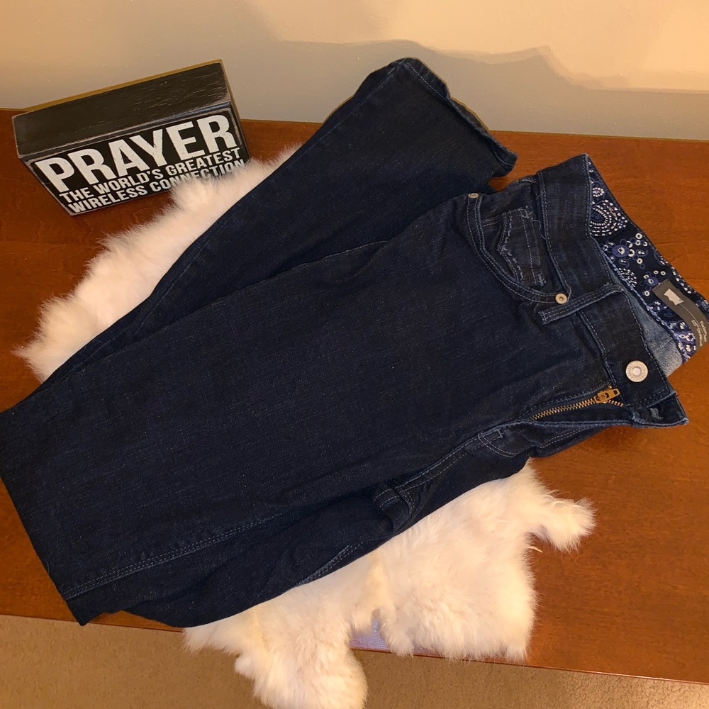 Dark blue jeans